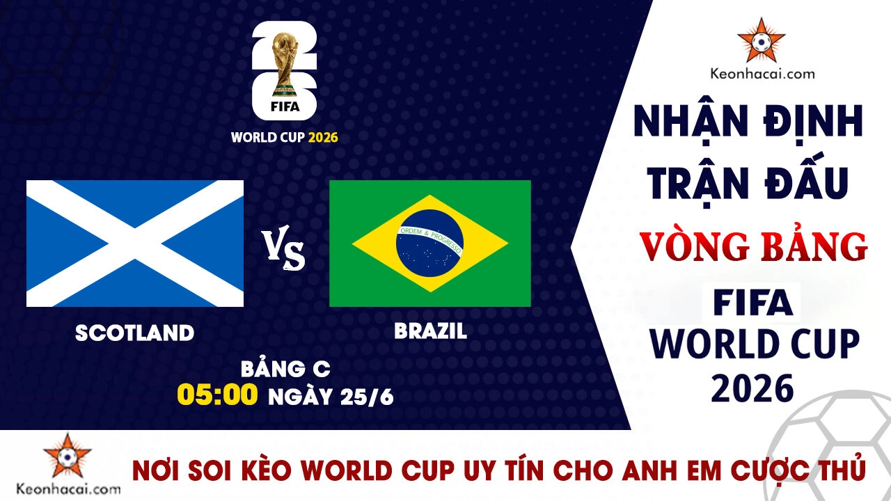 World Cup 2026 – Nhận Định Scotland vs Brazil, 05h00 Ngày 25/6: Thử thách cực đại cho người Scotland